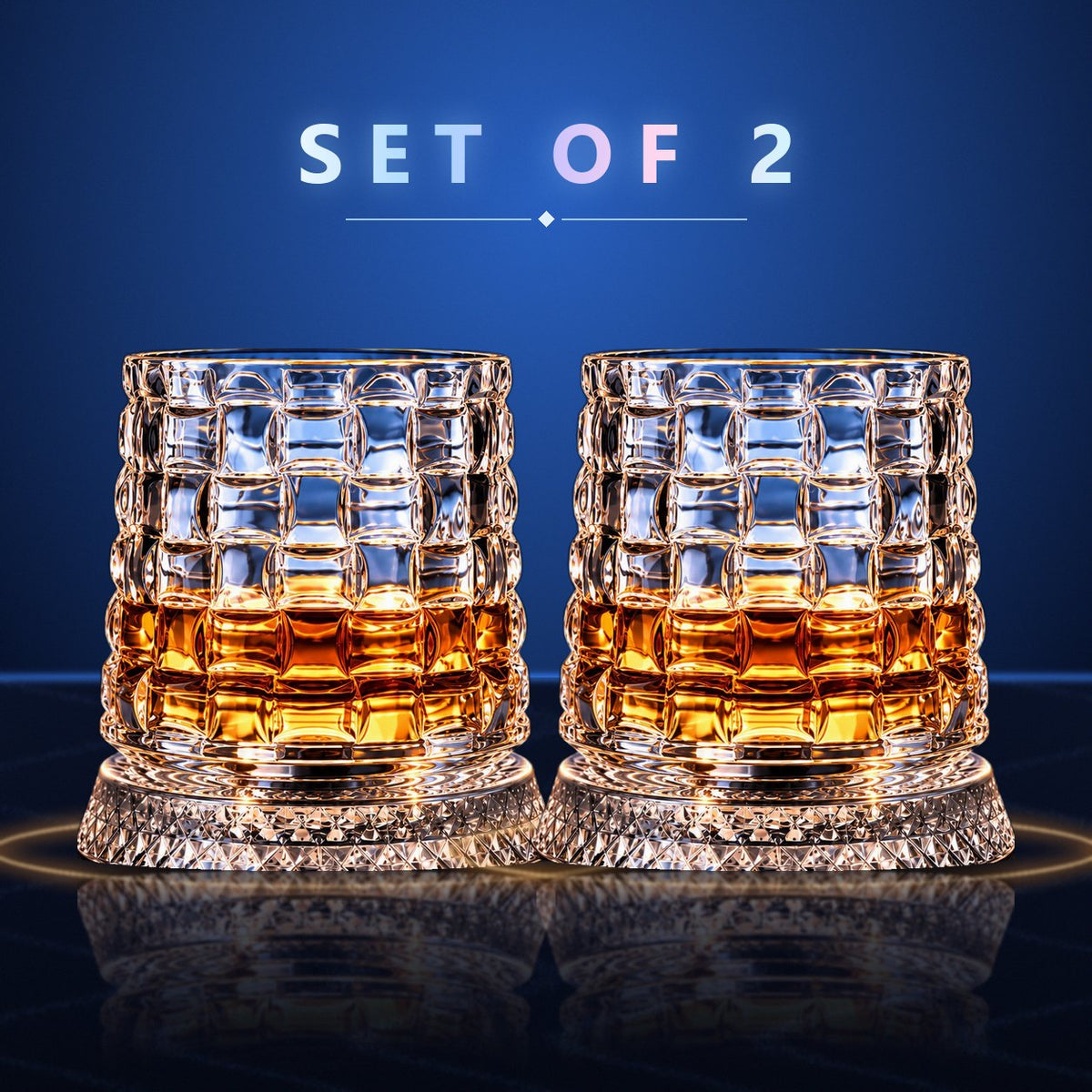 Orbit Spinning Whisky Glass