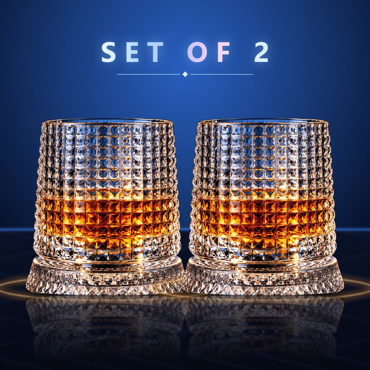 Orbit Spinning Whisky Glass